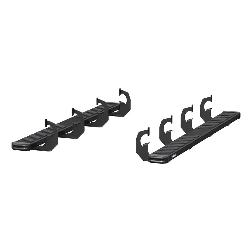 NovaTrac 6in. x 75in. Black E-Coat Steel Running Boards; Select Chevrolet; GMC