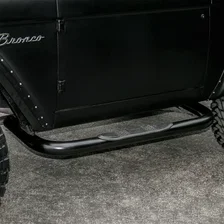 3" Round Black Steel Side Bars, Select Ford Bronco image 3