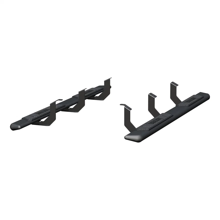 AscentStep 75in. Black Steel Running Boards; Select Toyota Tundra Extended Cab
