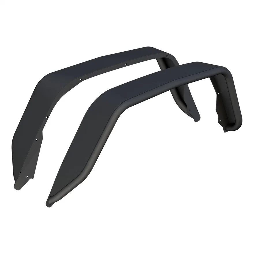 Jeep Gladiator JT Smooth Carbide Black Aluminum Rear Fender Flares