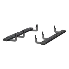 6in. x 75in. Black Aluminum Oval Side Bars; Select Nissan Titan image 2