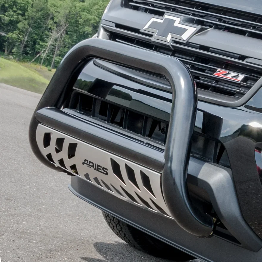 3in. Black Steel Bull Bar; Select Ram 1500