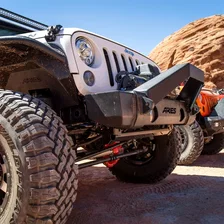 TrailCrusher Jeep Wrangler JK Steel Front Bumper with Brush Guard; 12.5K image 4