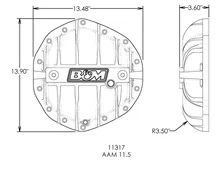 Hi-Tek Aluminum Differential Cover for AAM 11.5 - Black image 3