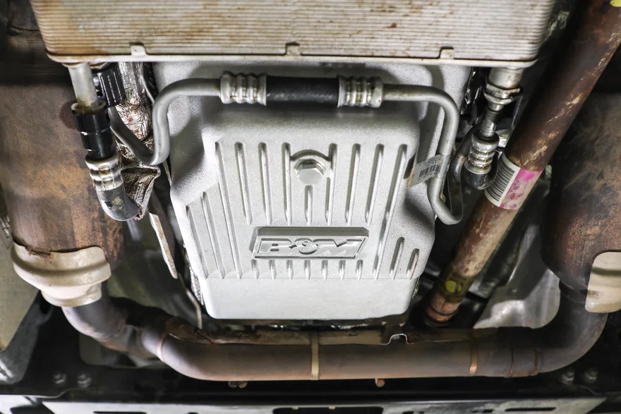Hi-Tek Heavy-Duty Deep Transmission Pan -  Ford 10R80 - Aluminum - Natural