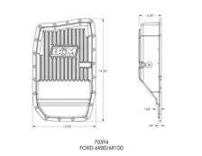 Hi-Tek Deep Transmission Pan -  Black Aluminum for Ford image 2