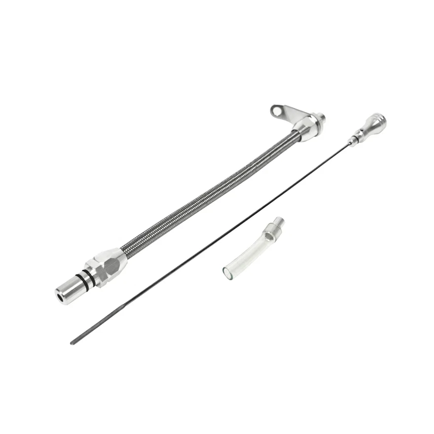 Auto Transmission Dipstick & Tube - Billet Aluminum/Stainless Steel Braided