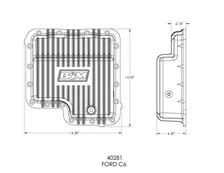 Hi-Tek Deep Transmission Pan -  Ford C6 - Aluminum image 3