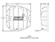 Hi-Tek Aluminum Differential Cover for Sterling 10.25/10.5-inch - Black image 3