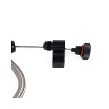 Locking Auto Trans Dipstick & Tube - Billet Aluminum/Stainless Steel Braided for Ford F-150 image 5
