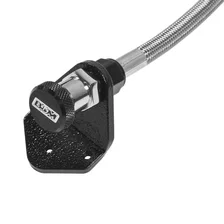 Locking Auto Trans Dipstick & Tube - Billet Aluminum/Stainless Steel Braided image 2