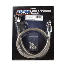 Locking Auto Trans Dipstick & Tube - Billet Aluminum/Stainless Steel Braided image 3