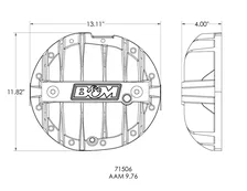 Hi-Tek Aluminum Differential Cover for AAM 9.5/9.76 - Black image 3