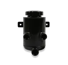Power Steering Remote Reservoir - Black Aluminum with Bracket image 1