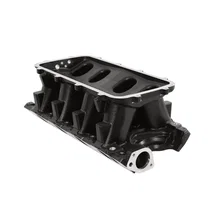 Black 351W Ford Hi-Ram Carbureted Manifold Base image 2