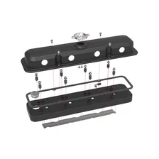 2-Piece Pontiac Style Valve Cover - Gen III/IV LS - Satin Black image 4