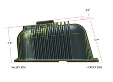 Vintage Series Finned Valve Covers - BBC - Satin Black Machined image 3