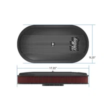 Vintage Series Oval Air Cleaner - Satin Black Machined image 3