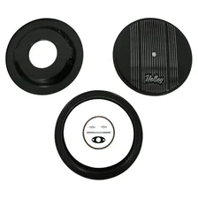 Finned Vintage Style Air Cleaner - 14" Diameter x 3" Tall - Round image 2