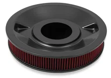 4150 Drop Base Air Cleaner Black w/3" Red Washable Gauze Filter image 2