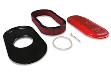 Vintage Series Oval Air Cleaner - Gloss Red Machined image 3