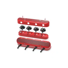 2-Piece Finned Valve Cover - Gen III/IV LS - Gloss Red Machined image 3