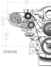 LS High-Mount A/C Accessory Drive Bracket - Fits Sanden SD508 or SD7 Comp. image 3