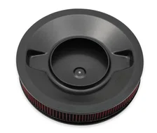 4500 drop base air cleaner black w/3" red washable gauze filter image 2