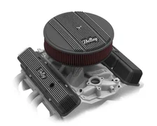 Valve Covers - Vintage Series - Finned - SBC - Satin Black Machined image 3