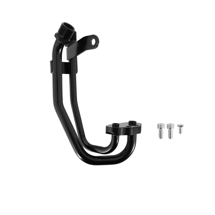 Line Adapter Manifold for SD7 A/C Compressor - SBF, Driver Side Exit