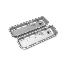Vintage Series Finned Valve Covers - BBC - Satin Black Machined image 2