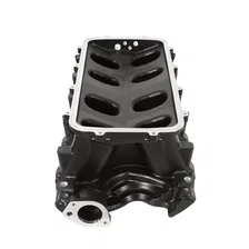 Black 351W Ford Hi-Ram Carbureted Manifold Base image 6