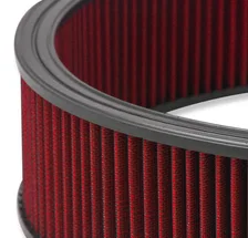 4150 Drop Base Air Cleaner Chrome w/4" Red Washable Gauze Filter image 4