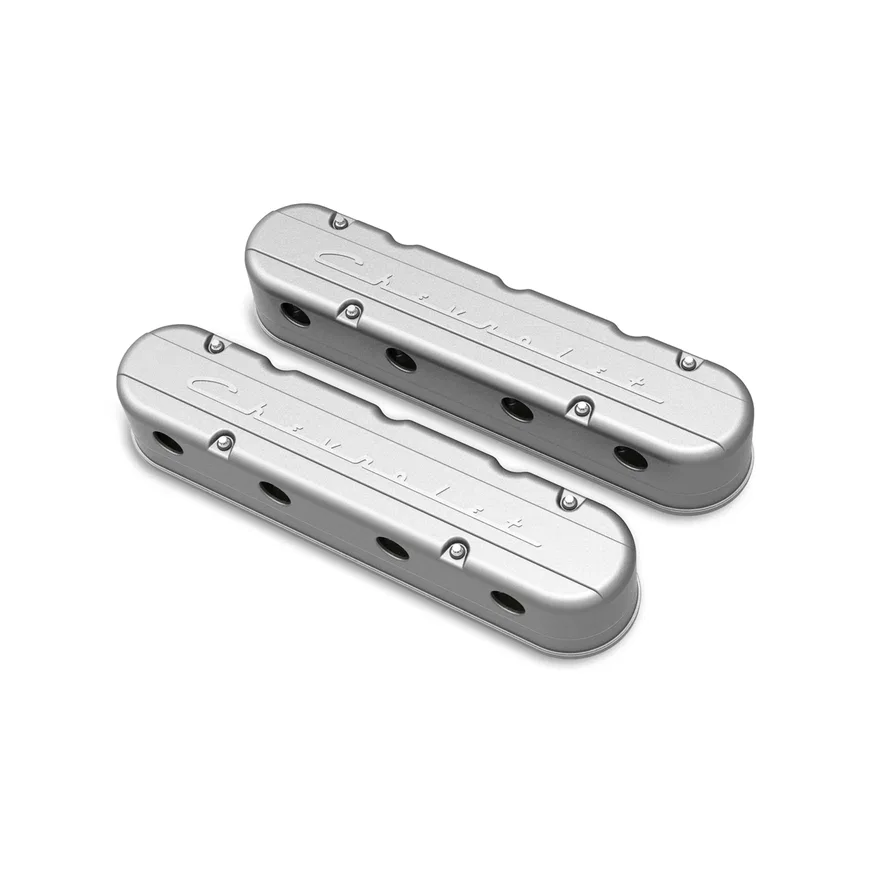 2-Piece "Chevrolet" Script Valve Cover - Gen III/IV LS - Natural