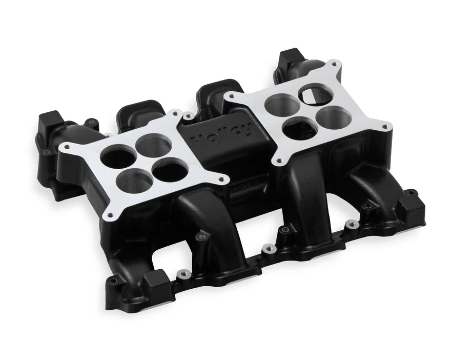 LS Carbureted Manifold 2x4 Dual Plane LS3/L92 - Black