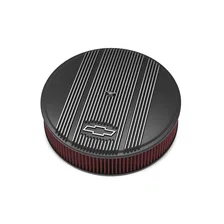 Vintage Series GM Licensed Air Cleaner - Satin Black Machined image 1