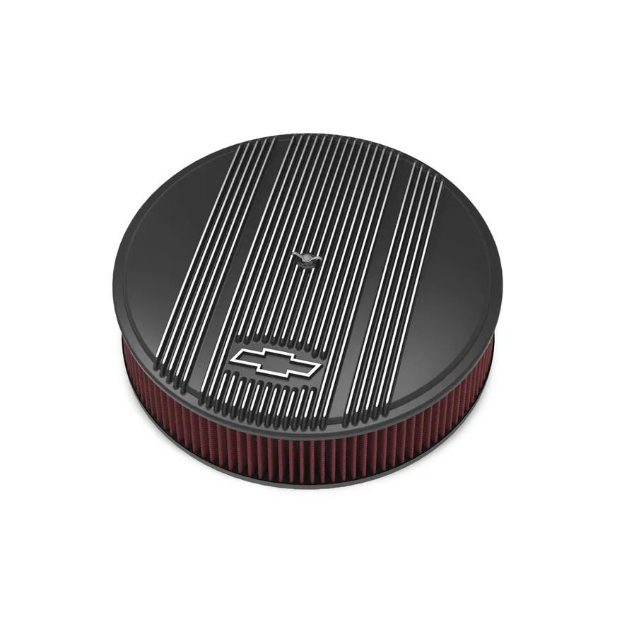 Vintage Series GM Licensed Air Cleaner - Satin Black Machined