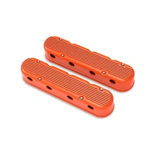 2-Piece Finned Valve Cover - Gen III/IV LS - Factory Orange Machined image 1