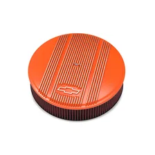 Vintage Series GM Licensed Air Cleaner - Factory Orange Machined image 1
