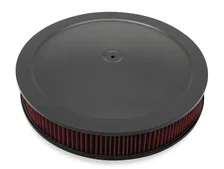4500 drop base air cleaner black w/3" red washable gauze filter image 1