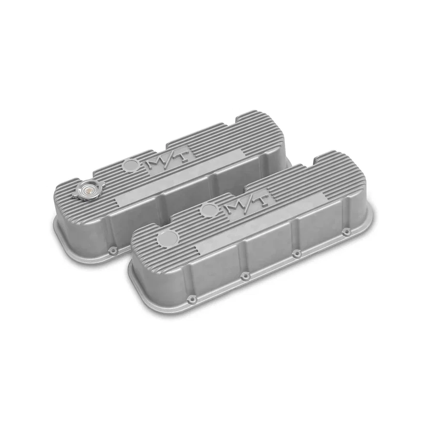 Tall M/T Valve Covers for Big Block Chevy Engines - Natural Cast Finish