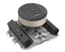 Valve Covers - Vintage Series - Finned - SBC - Satin Black Machined image 4