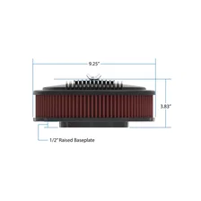 Vintage Series Oval Air Cleaner - Satin Black Machined image 4