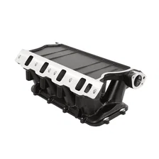 Black 351W Ford Hi-Ram Carbureted Manifold Base image 7