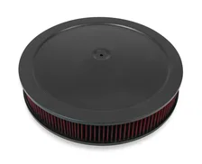 4150 Drop Base Air Cleaner Black w/3" Red Washable Gauze Filter image 1