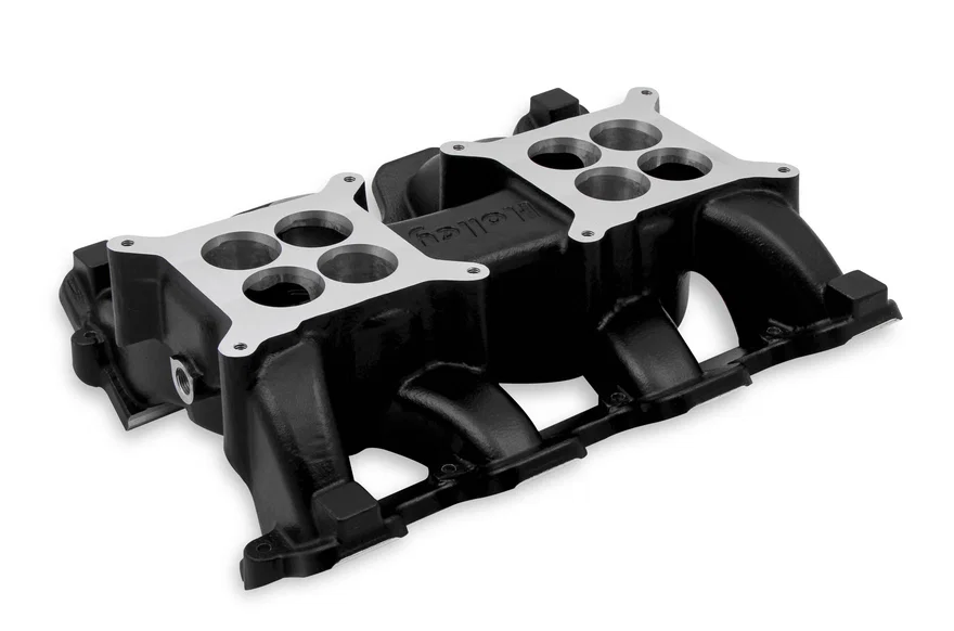 LS Carbureted Manifold - 2x4 Dual Plane - Black GM LS1/LS2/LS6