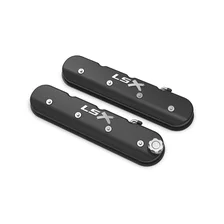 Tall LS Valve Cover with LSX Logo - Satin Black Machined Finish image 1