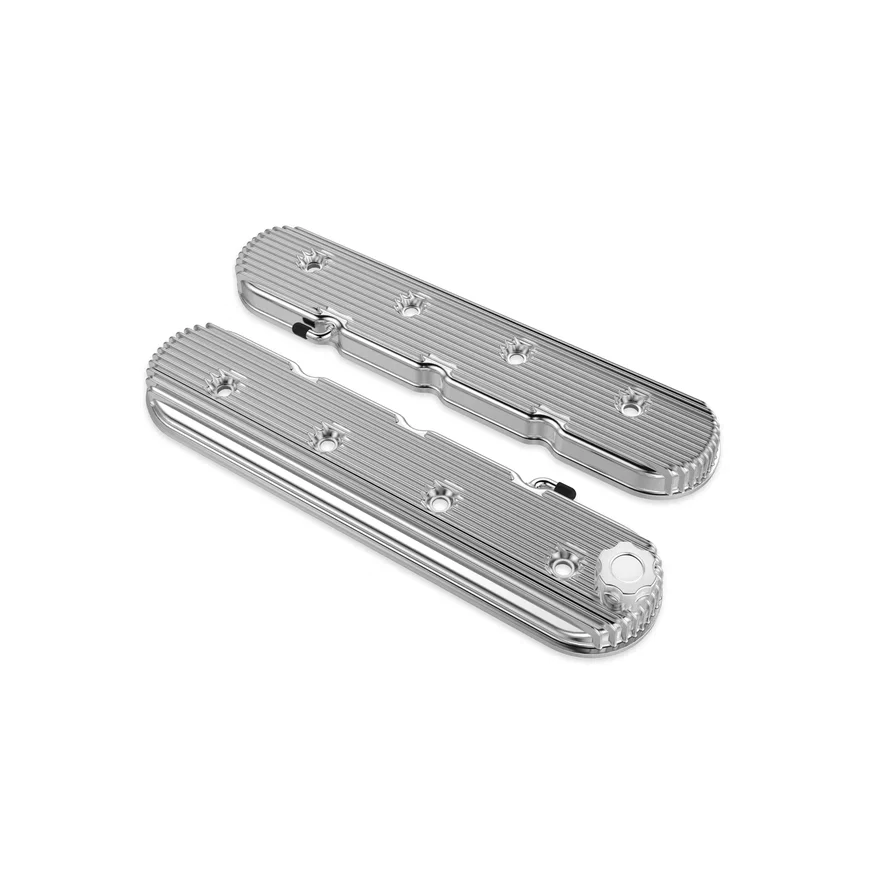 Vintage Series Finned LS Valve Covers, Standard Height - Polished