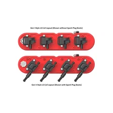 2-Piece Finned Valve Cover - Gen III/IV LS - Gloss Red Machined image 4