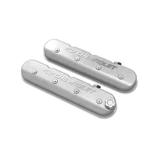 Tall LS Valve Cover with Bowtie/Chevrolet Logo - Natural Machined Finish image 1